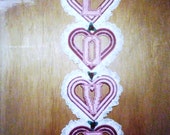 Love Heart Wall Hanging Needlepoint Plastic Canvas