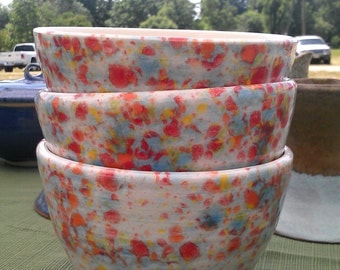 Pottery Cereal Bowls clay handmade
