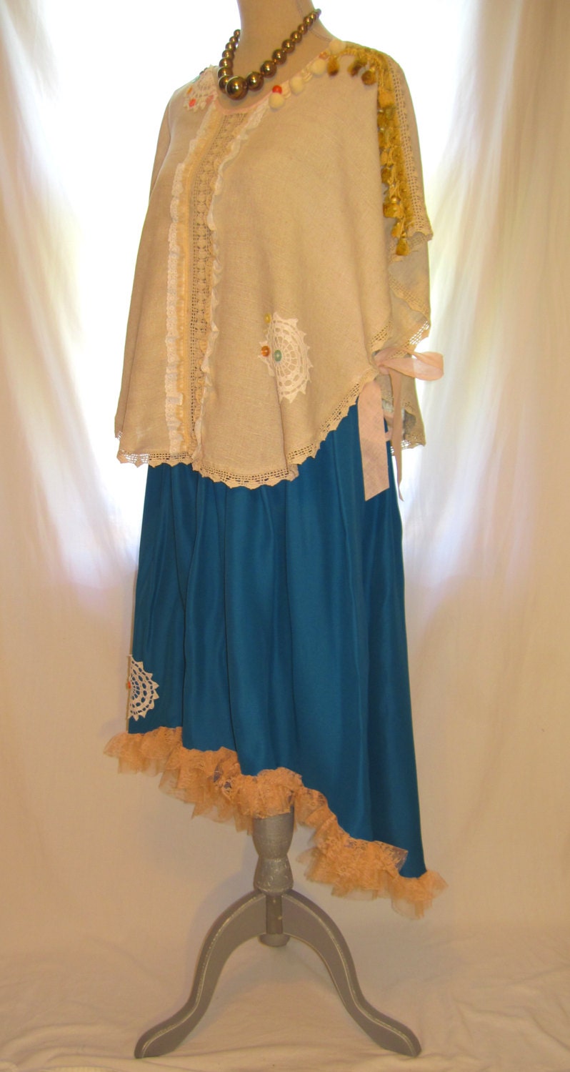 One of a kind unusual womens clothing poncho tunic by 777DressCode One of a kind unusual womens clothing poncho tunic by 777DressCode