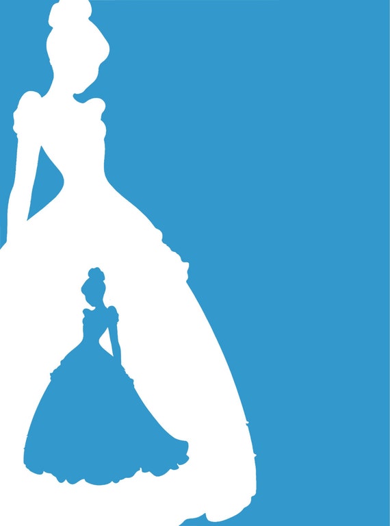 Items similar to Cinderella Silhouette Vinyl Sticker / Decal on Etsy