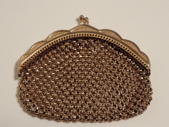 French Vintage Gold Mesh Coin Purse