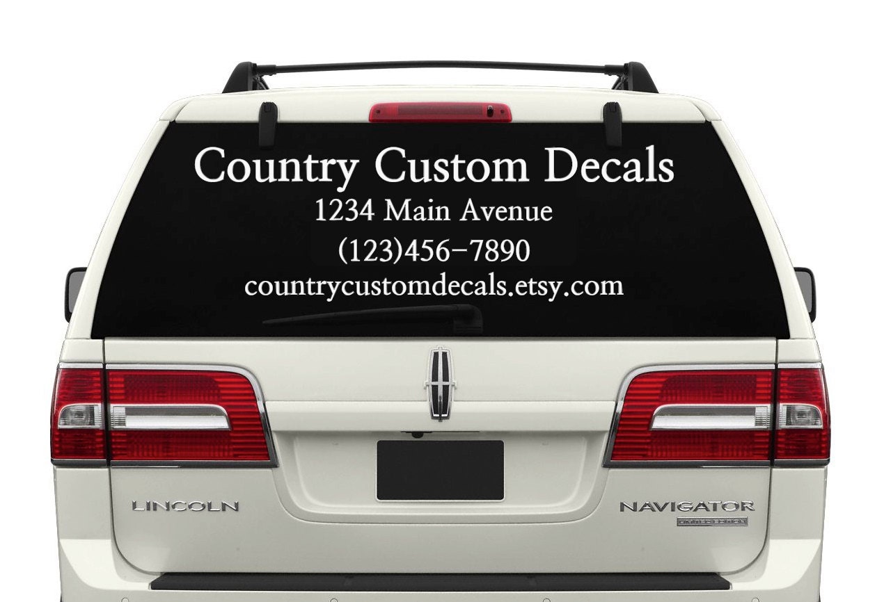 Custom Business Decal for Car by dreamFREDA on Etsy