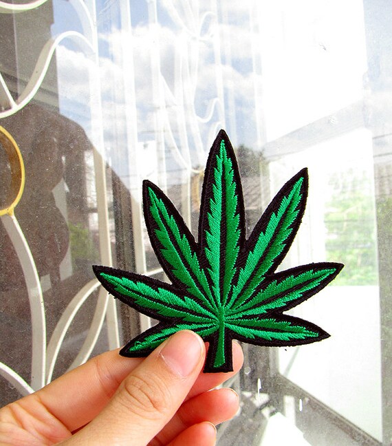 Weed Iron On Patch STANDARD Marijuana / Weed / Pot Leaf