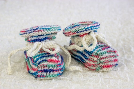 KNITTING PATTERN, Baby Booties, Cute Booties, Tied Baby ...