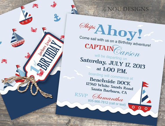 Nautical Themed Invitations Cards 5