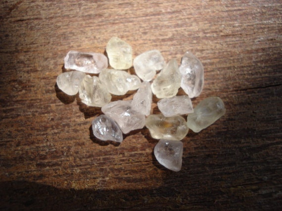 Raw White Sapphires Gorgeous 15 Rough White Gems Genuine