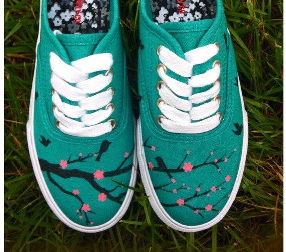 Cherry Blossom Shoes by VuVuDesigns on Etsy