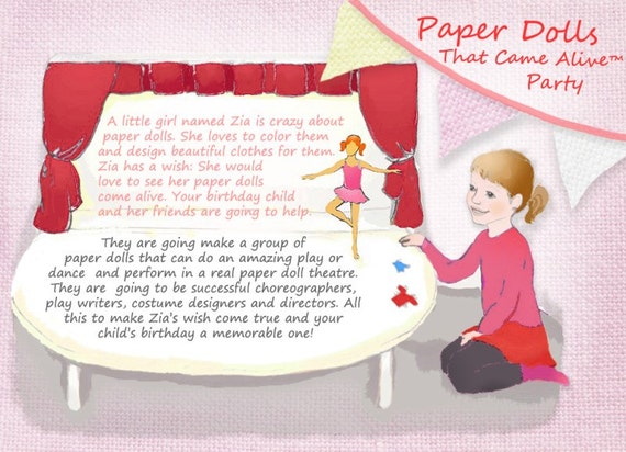 Children's birthday party in a booklet: The Paper Dolls that Came Alive Il_570xn