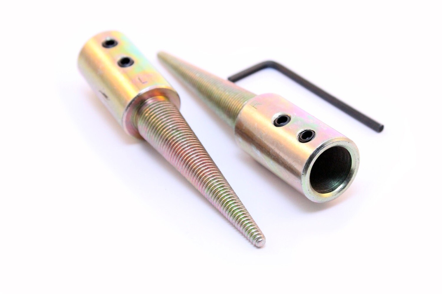 Tapered Spindle Set Left & Right For Polishing Buffing by Waymil