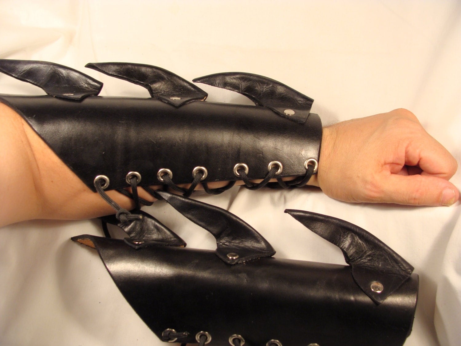 Spiked leather Arm guards LARP Cosplay armor