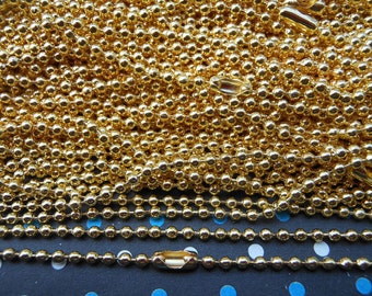 Gold ball chain | Etsy