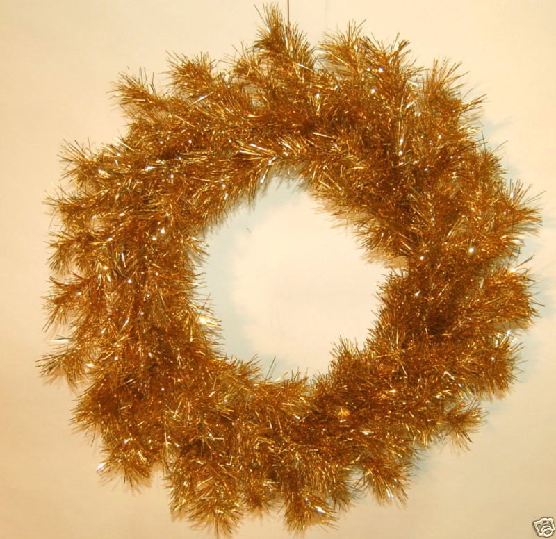 Gold Christmas Wreath 33" (83.8cm) Diameter