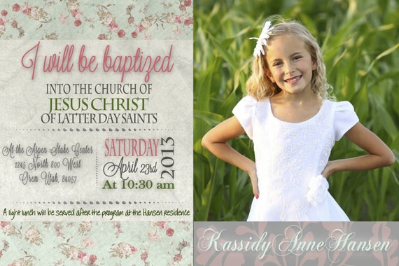 Mormon Baptism Invitations 10