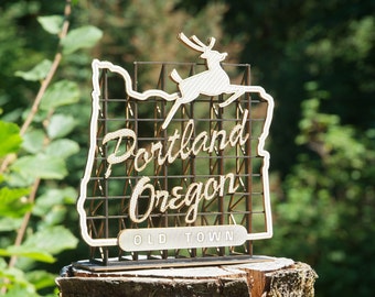 Model Kit of the Portland Oregon Sign, White Stag Sign, Made in Oregon, Retro Style, Architects Design