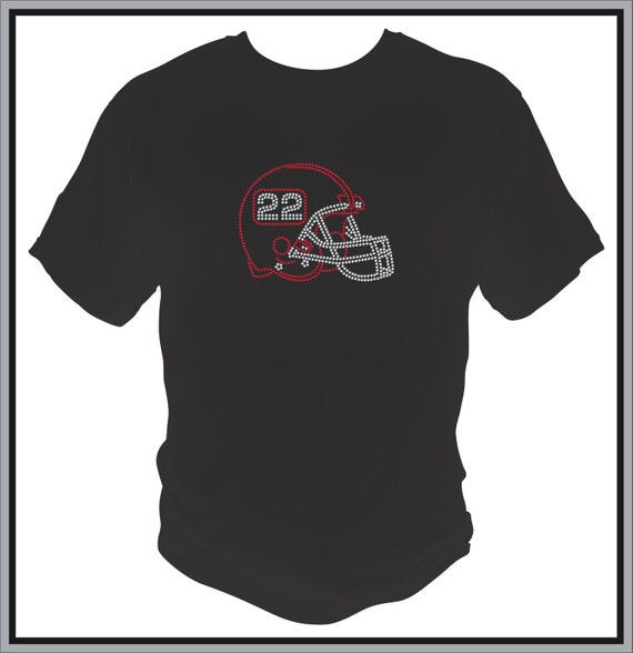 Items similar to Rhinestone Personalized Football Helmet With Player's