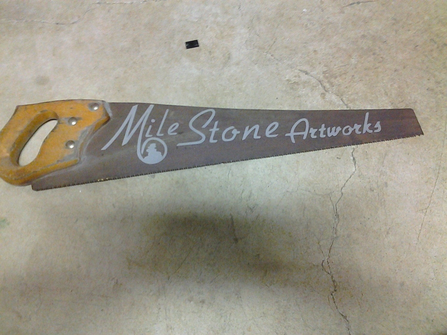 Engraved saw blade antique saw etched saw with logounique