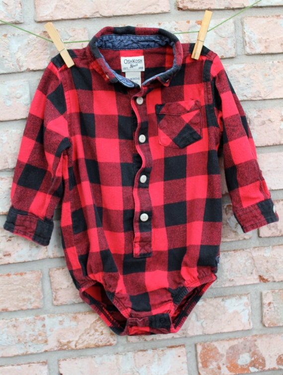 Lumberjack Flannel Onesie by RoseyandBlue on Etsy