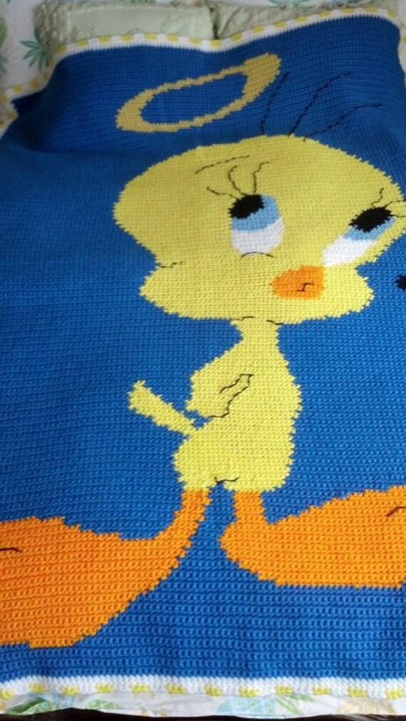 Crochet Tweety Bird Afghan / afghan / Tweety Bird / teen