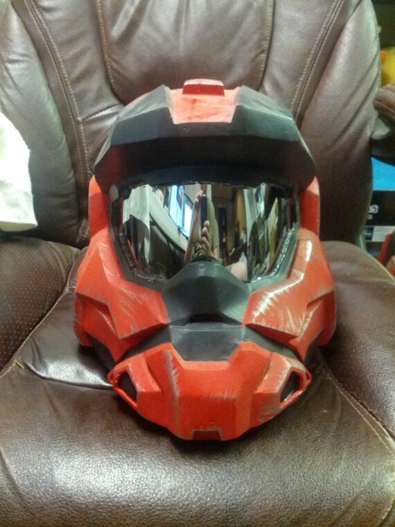 WEARABLE Halo Reach Concept Commando Helmet Red by TuckerProps
