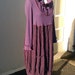 Upcycled clothing. Refashioned Purple, Plum Puff Dress. UK size 12-14.