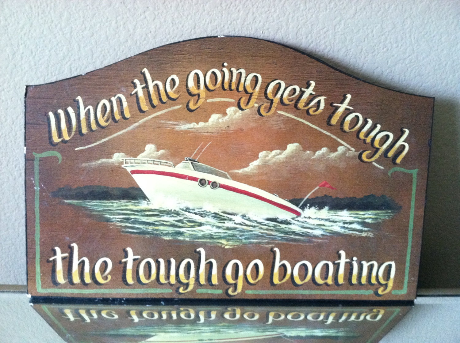 Vintage Nautical Boating Wood Sign