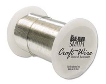 Beadsmith Bead Smith 20ga 20 Gauge Bright Silver Color Tarnish Resistant Craft Wire - 15 Yards