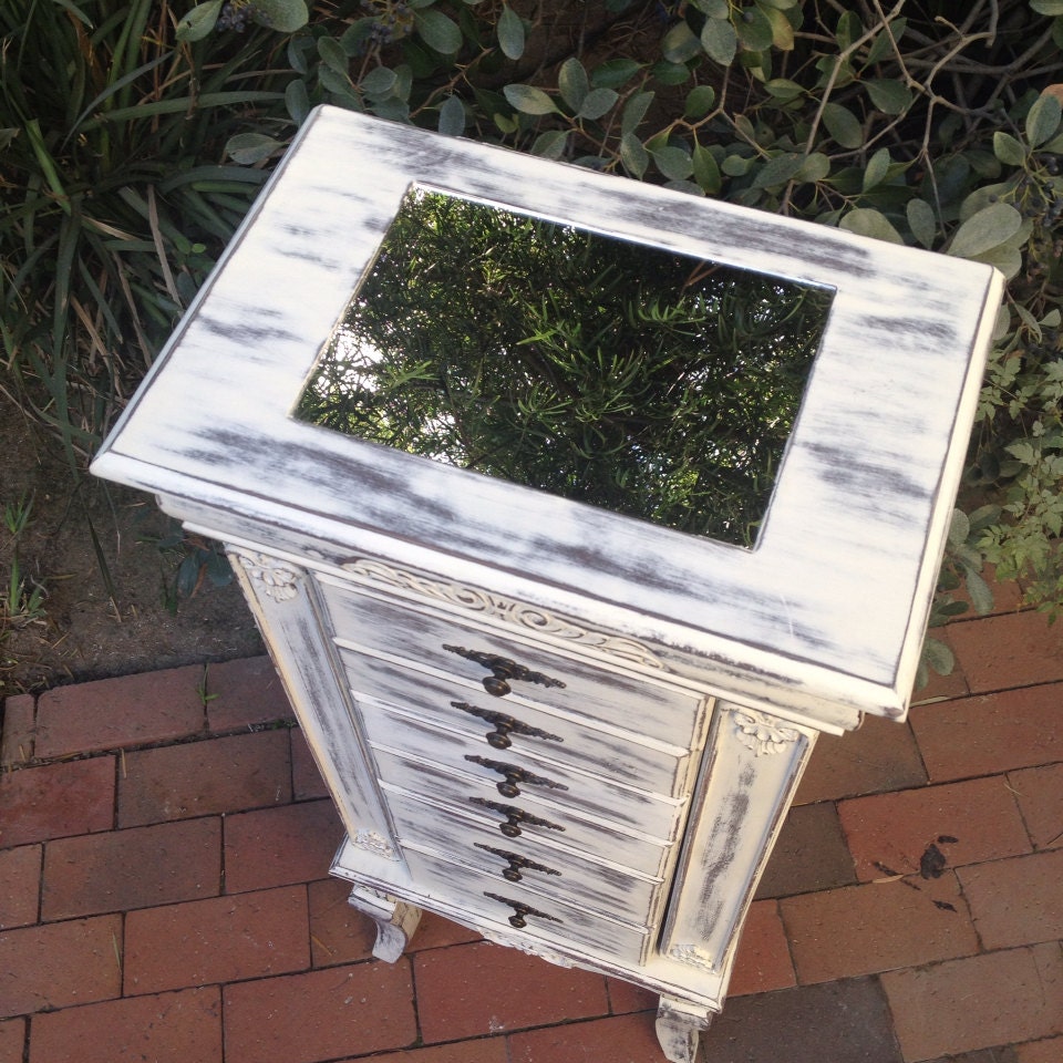 Large White Jewelry Box Floor Standing Jewelry Organizer