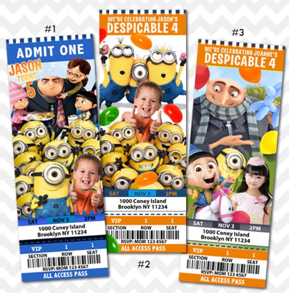 Despicable Me Birthday Invitations 9