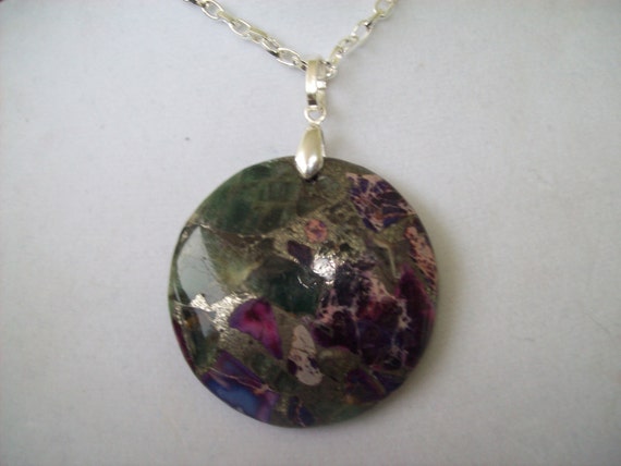 Purple and Green Ocean Jasper Stone by KathleensTreasuresFL