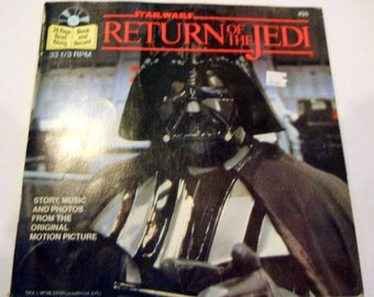 Star Wars Return of the Jedi 24 page book and record, complete 1983, collectible Sci Fi book