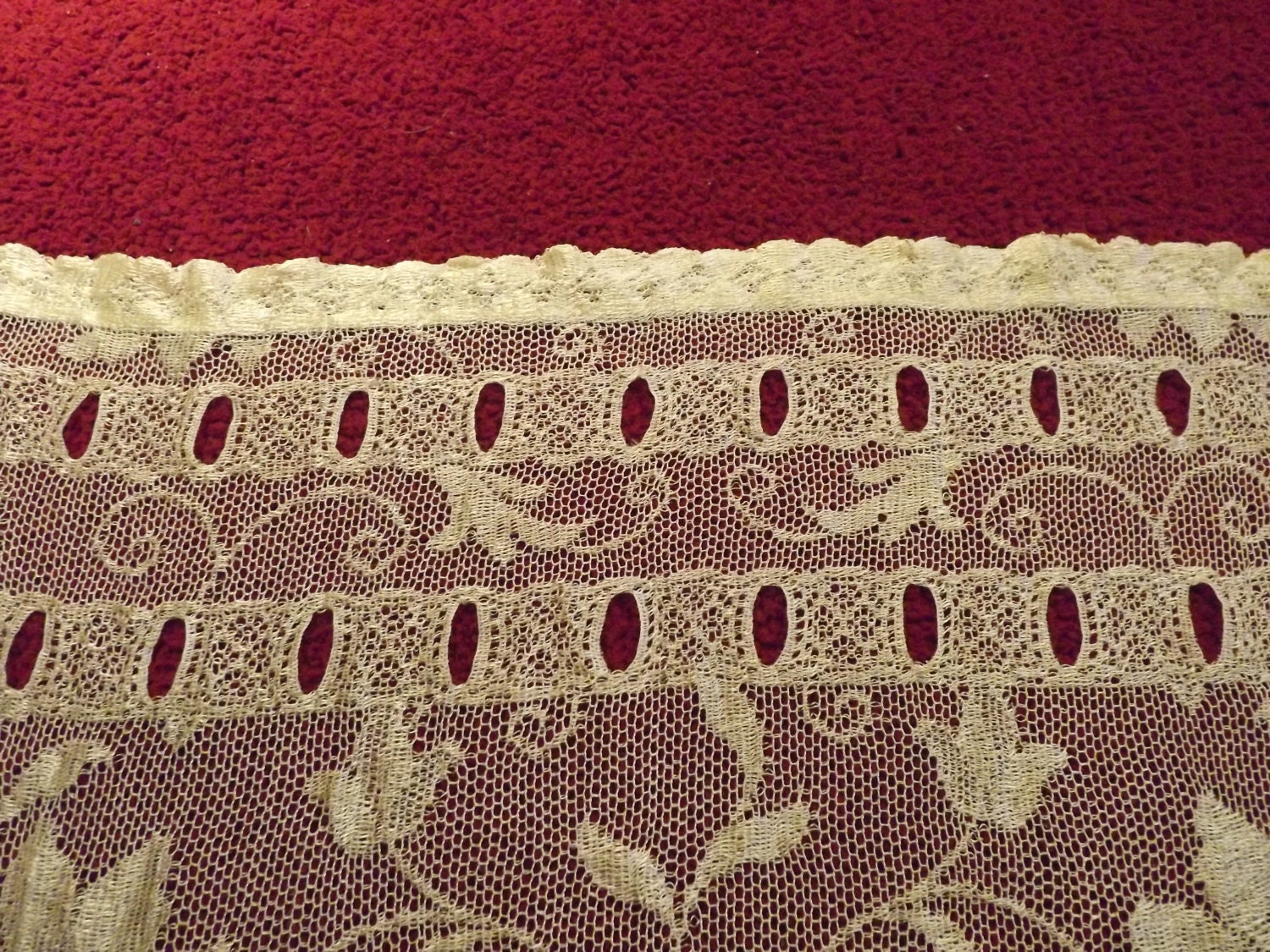 Vintage lace curtains by HillcrestDreams on Etsy