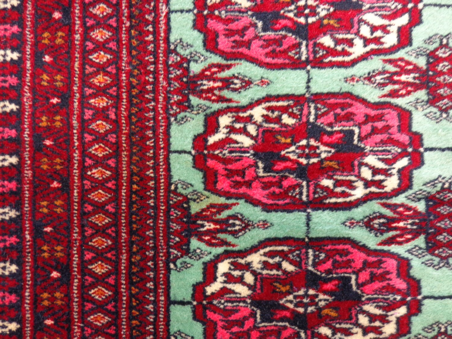 Mint Green BOKHARA RUG Pakistan Oriental Rug 5' 11 x