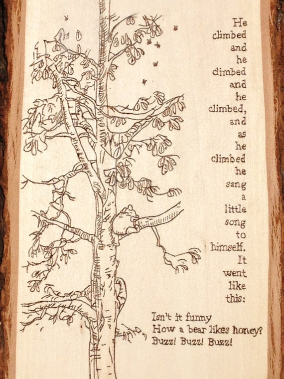 Classic Winnie the Pooh Book Page Wall Hanging by downtoearthcraft