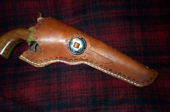 Black powder right hand cross draw revolver holster by smithcabin