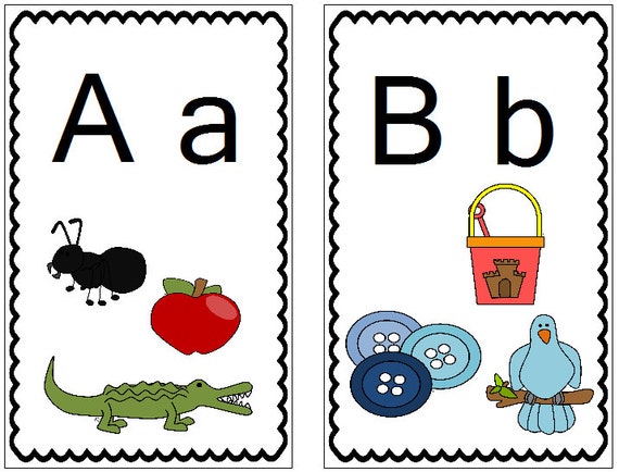 Alphabet Wall Cards Preschool Kindergarten by Ellemenopotomus