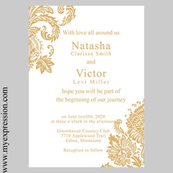 wedding-invitation-template-gold-damask-instant-download