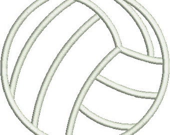 VOLLEYBALL Applique Design - Instant Download Digital File - Machine Embroidery