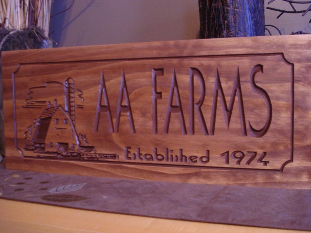 Custom Carved Farm Signs Rustic Wooden Signs Wood plaques