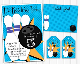 Bowling party set | Etsy