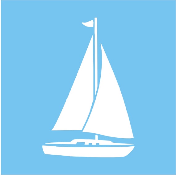 SAILBOAT STENCIL- Available in 5 Sizes- Create Beach signs and Beach 