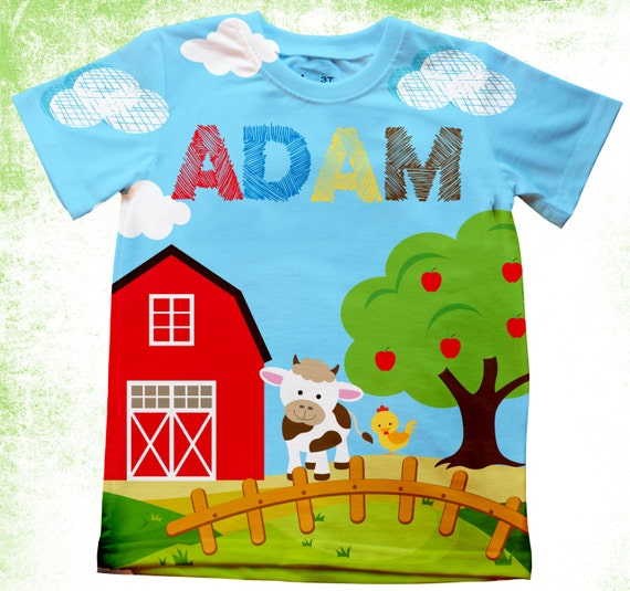 Items similar to Personalized Tshirt, Farm house Tshirt, Birthday