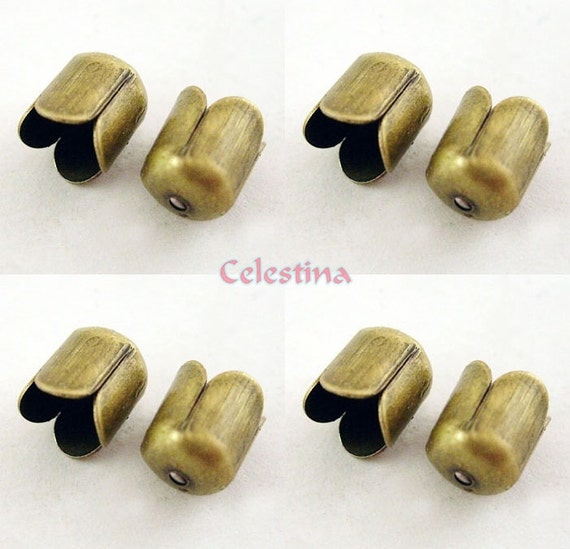 50x Gold filled 3D Metal Flower Spacer Bead Caps DIY Jewelry Crafts 8mm