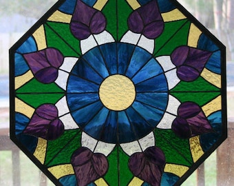 Victorian Octagon Stained Glass Window