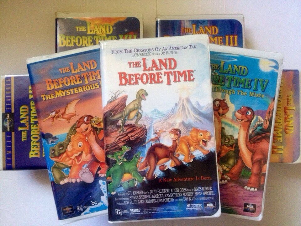 The Land Before Time 1988 VHS Set I-VII Movies Dinosaur