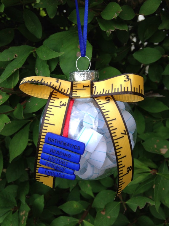 Items similar to Handmade Teacher Christmas Ornament on Etsy