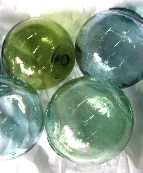 Vintage Hand-blown Japanese Glass Fishing Floats - 4" (Approximate) Round