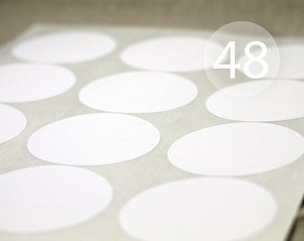 192 White Circle Stickers 4 Full Sheets of 1.2 Round