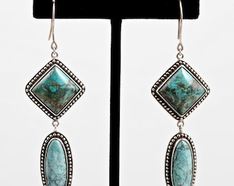 Turquoise 104 - Earrings - Sterling Silver & Turquoise