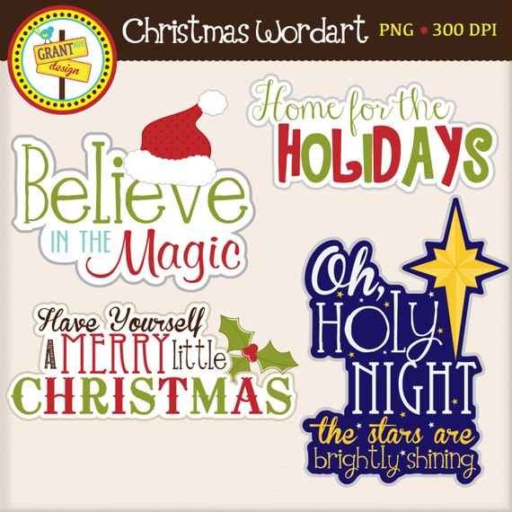christmas words clipart - photo #3