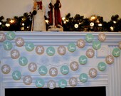 Paper garland, Christmas Garland 10 feet - Reindeer and Bell garland Christmas Decoration Neutral Christmas Decor Il_170x135